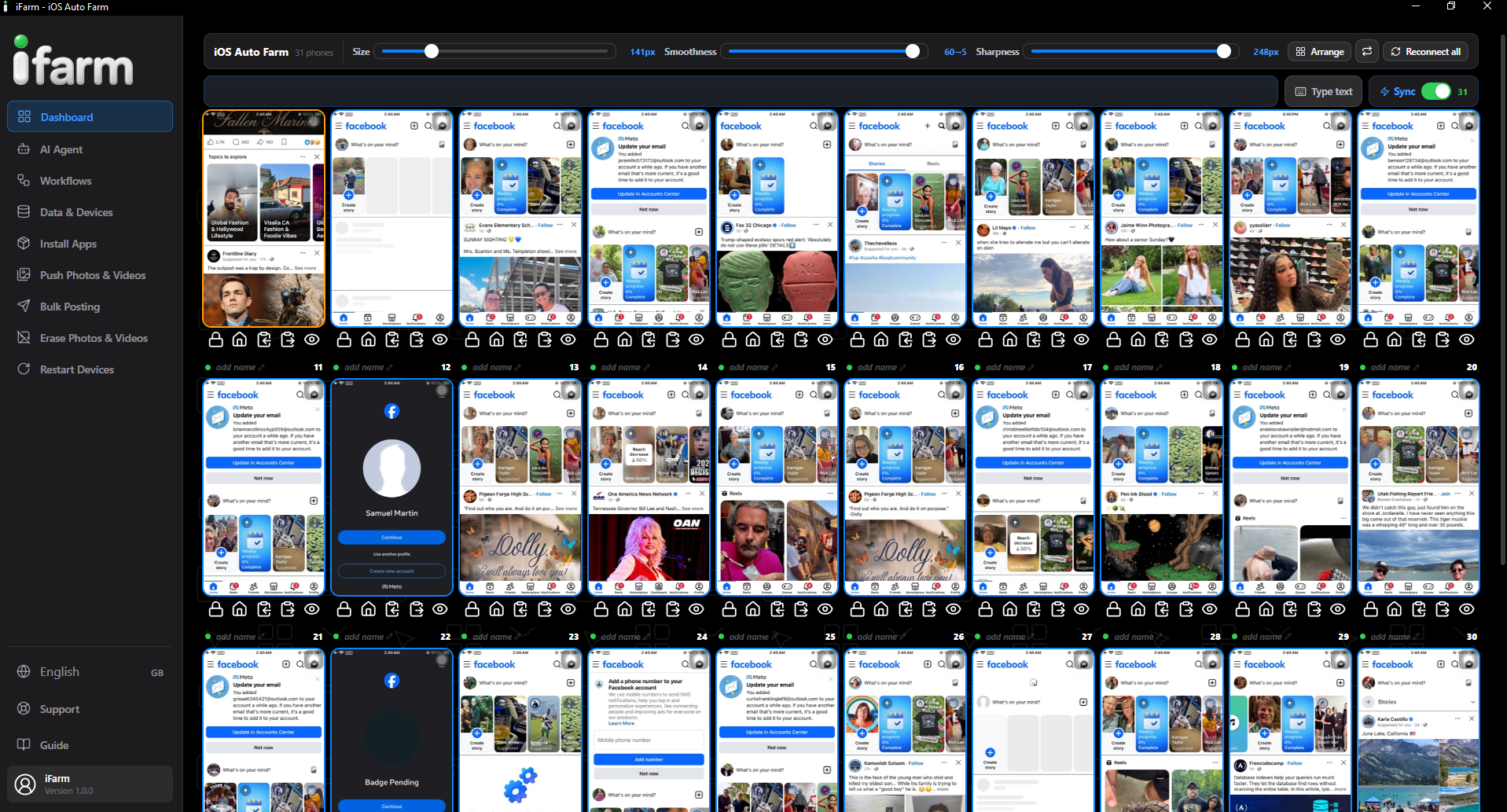 Facebook running across the whole fleet